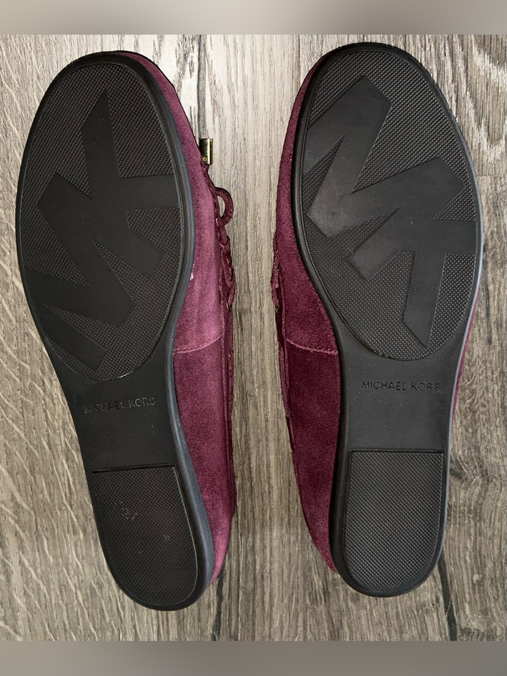 Michael Kors Deep Burgundy Suede Moccasin Flats - Picture 8 of 8